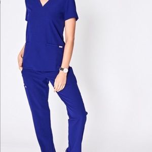 FIGS deep royal blue Scrub set